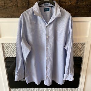 3xl Blue button up